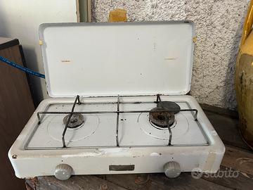 Fornello a gas da campeggio 2 fuochi + bombola