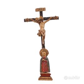 Crocefisso in Legno Intagliato e Laccato - '700