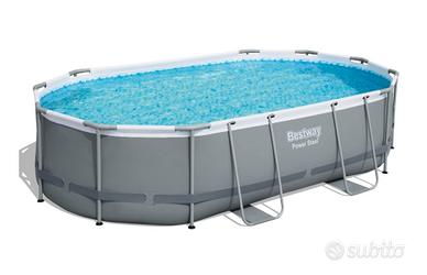 Piscina Bestway grigio scuro completa