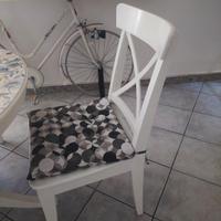 tavolo rotondo bianco allungabile con 6 sedie