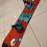 Snowboard 110cm bambino/a con attacchi