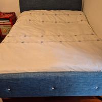 letto 1 piazza e mezza color blu jeans