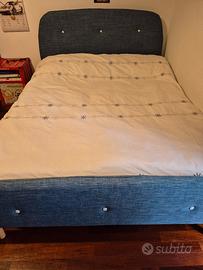 letto 1 piazza e mezza color blu jeans