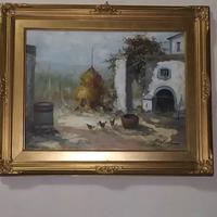QUADRO VINTAGE OLIO SU LEGNO ANTONIO MIGLIARDI