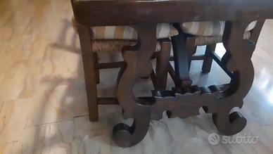 Tavolo in stile Toscano con sedie impagliate