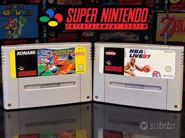 Super Nintendo Superstar Soccer + NBA Live 97
