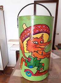 Fusto fustino bidone contenitore cartone vintage