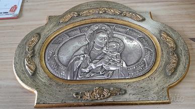 Capezzale platinato in argento 