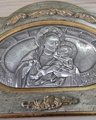 Capezzale platinato in argento 