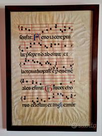Pergamena Corale tratta da Messale Cistercense