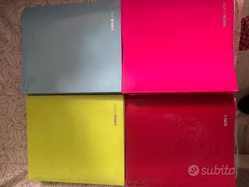 raccoglitori con dicisori e buste trasparenti