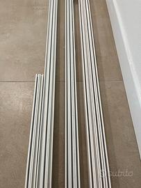 Binari per tende rettangolari bianchi opachi