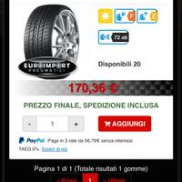 Gomme + Cerchi in lega 265/50/R20