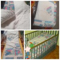 SET 4 PEZZI : Piumino,  Paracolpi , per lettino 