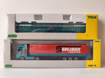 TRIX 24507-05+10 Carro FS Saadkms + Camion NUOVI