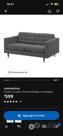 Divano e poggiapiedi Ikea Landskrona