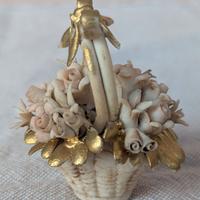 Composizione Fiori CERAMICA PORCELLANA Capodimonte