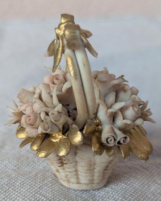 Composizione Fiori CERAMICA PORCELLANA Capodimonte