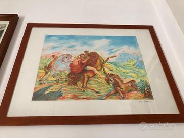 Acquaforte Aligi Sassu cm 60x80