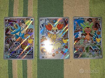 pokemon promo serie3: Chespin,  Fennekin,  Froakie