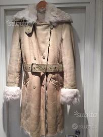 Cappotto shearling naturale Patrizia Pepe bianca
