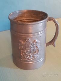 boccale tankard in peltro 95% con stemma araldico