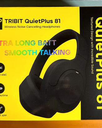 Tribit QuietPlus 81 Cuffie Bluetooth over-ear, can
