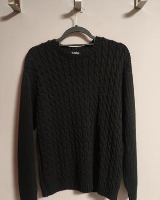 Maglione nero a trecce ADON