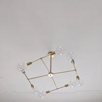 Lampadario ottone raggi incluse lampadine