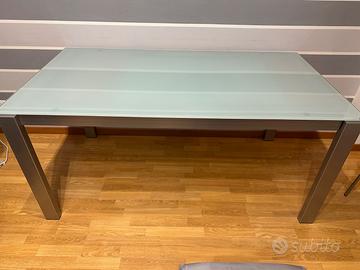 Tavolo Calligaris vetro satinato