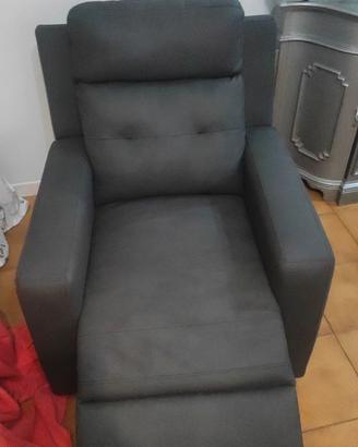 Poltrona elettrica grigia nuova mai usata