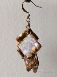 Collana e Orecchini Fimo Fiori Gialli 