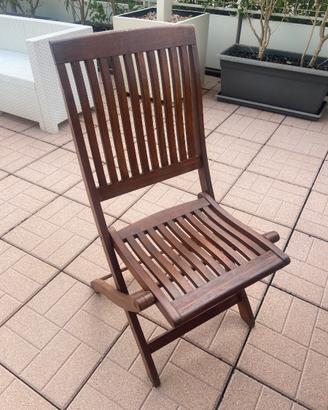 Sedie legno teak per esterno