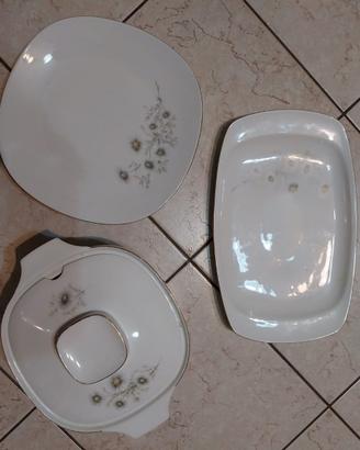 Set di Porcellane Bavaria Vintage bianca con fiori