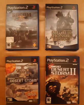 Lotto 4 videogiochi d'azione per PS2
