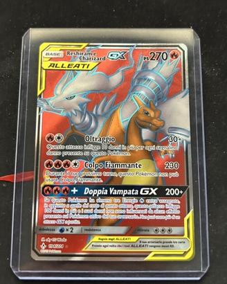 carta pokemon Reshiram e Charizard gx alleati