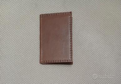 Portadocumenti Pelle Vintage 9,5x6,5cm Marrone