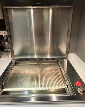 Plancha/piastra cottura inox a gas da incasso