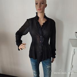 Camicetta in seta nera Francesca Ferrante