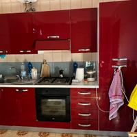 Cucina laccato rosso