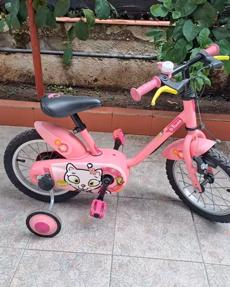 bicicletta 14 decathlon bambina come nuova 