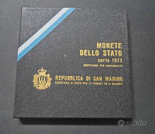 Monete divisionali San Marino 1973 con 500L ARG