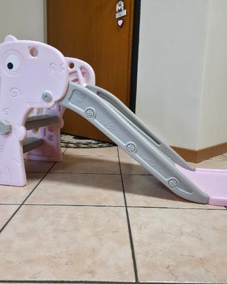 Scivolo per bambini rosa/grigio