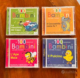 Lotto 4 CD "Le 100 Canzoni per Bambini più belle”