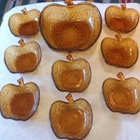 Servizio vintage da dessert/macedonia in vetrol