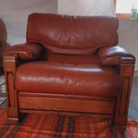 Poltrona in pelle Chatea d'ax