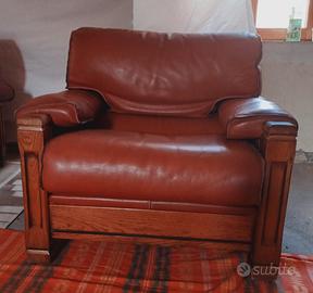 Poltrona in pelle Chatea d'ax