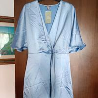 Vestitino in raso azzurro HM