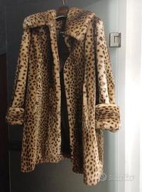 Cappotto pelliccia ecologica sintetica maculata