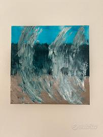 Quadro astratto dipinto a mano 30x30